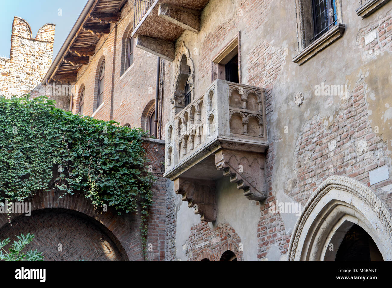 Romeo und Julias Balkon in Verona in Italien Stockfoto
