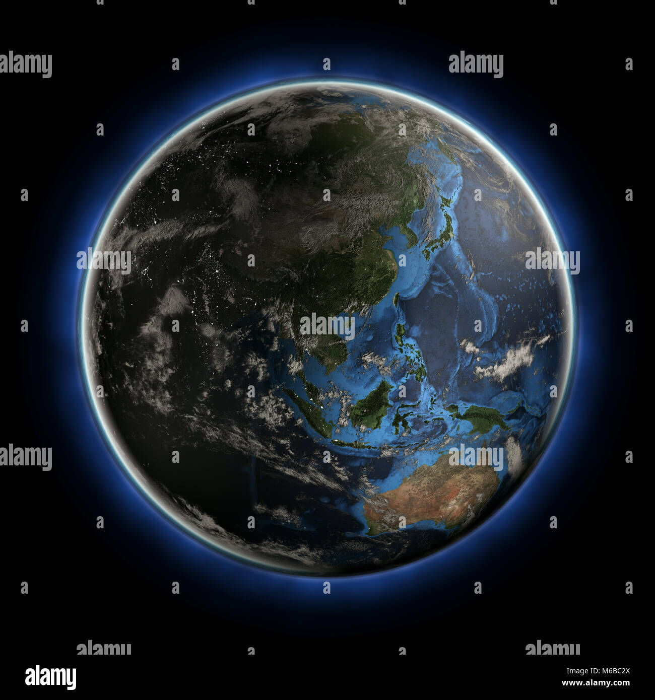Australien und Ozeanien 3D-Rendering Stockfoto
