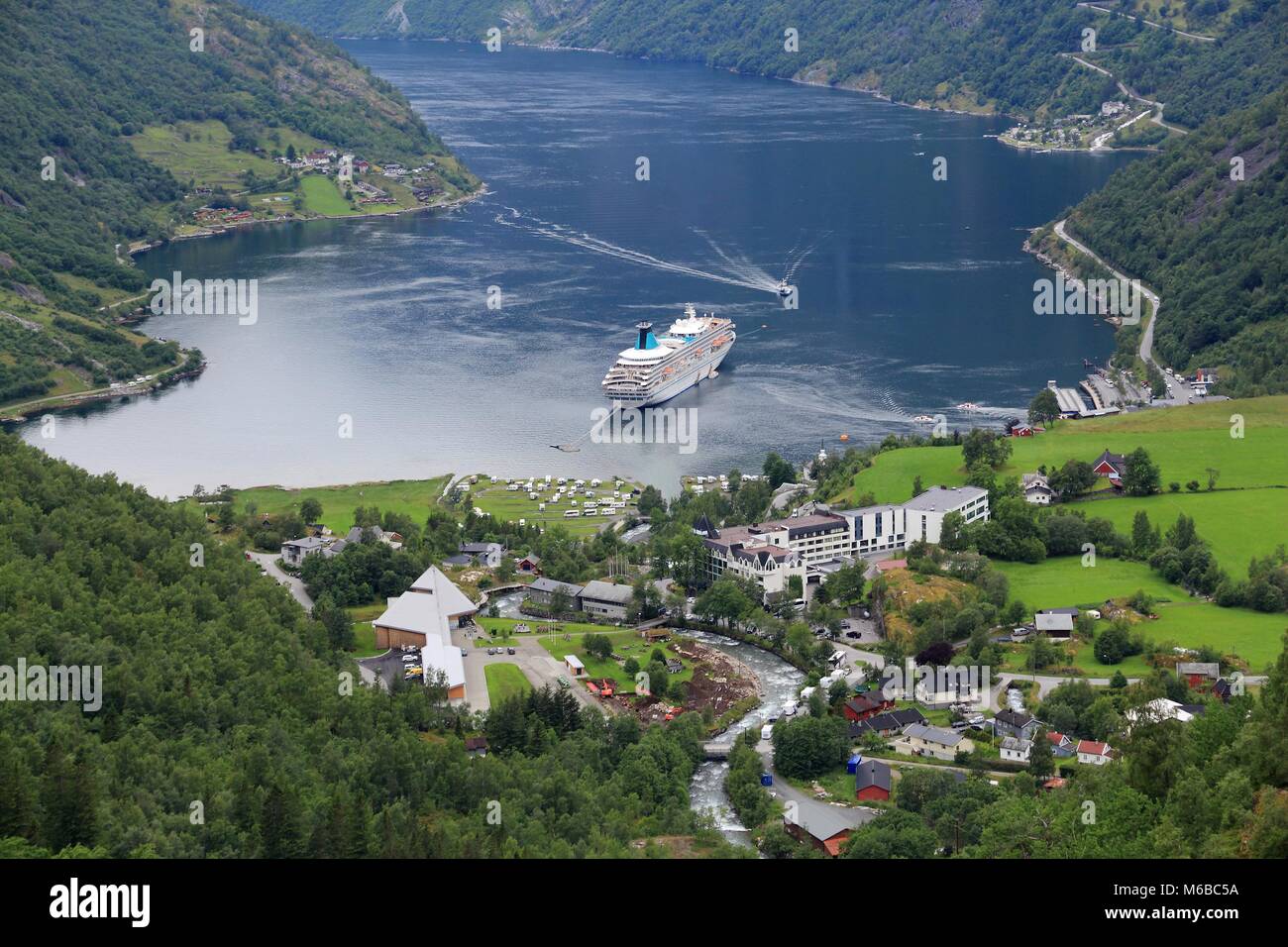 Geiranger Fjord in Norwegen. Mehr og Romsdal county Landschaft. Stockfoto