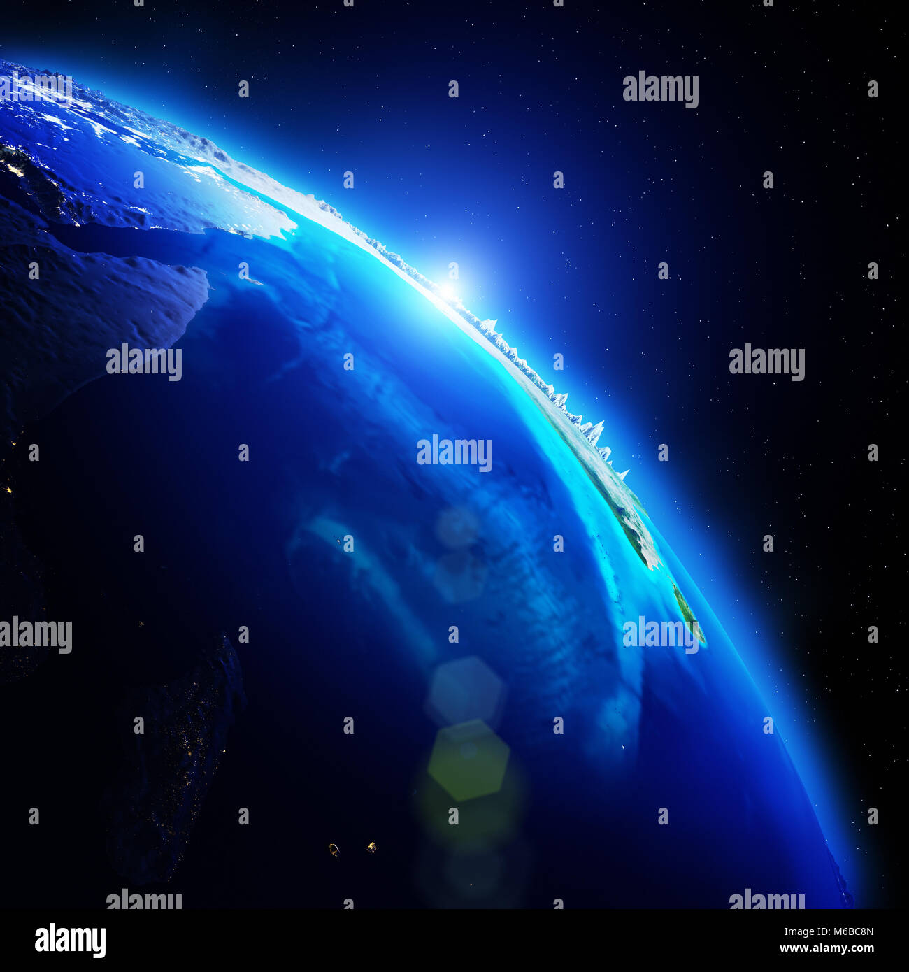 Planet Erde 3D-Rendering Stockfoto