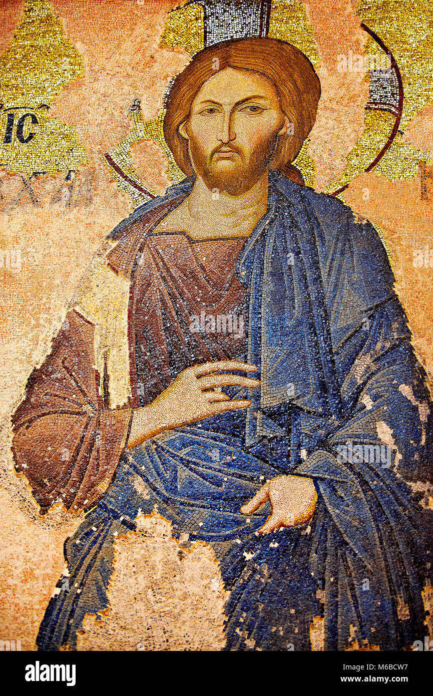 Das 11. Jahrhundert byzantinischen Kirche des Heiligen Erlösers in Chora und das Mosaik der Khalke Jesus so genannt, weil er von und Symbol inspiriert wurde Stockfoto