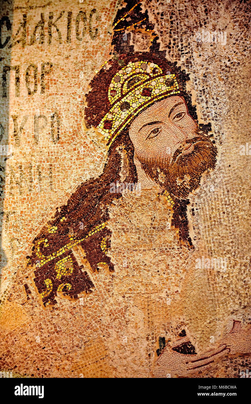 Das 11. Jahrhundert byzantinischen Kirche des Heiligen Erlösers in Chora und ein Mosaik von Michael Palialogos VIII. Zwischen 1315-1321 von der Powe ausgestattet Stockfoto