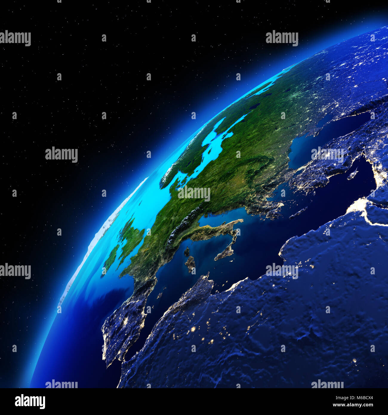 Planet Erde 3D-Rendering Stockfoto