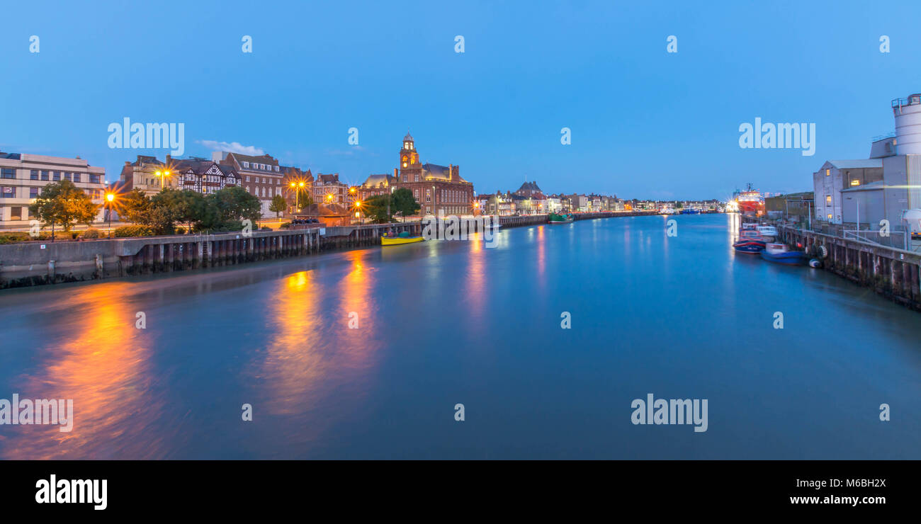 Great Yarmouth Quay und Rathaus - England Stockfoto