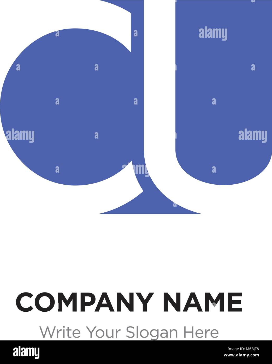 Abstrakte Buchstaben CU UC Logo Design vorlage, lila Alphabet Buchstaben Name des Unternehmens Konzept. Flache dünne Linie Segmente miteinander verbunden Stock Vektor