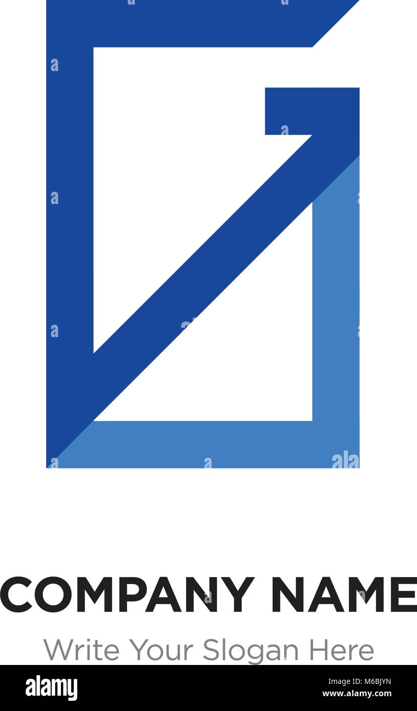 Abstrakte Buchstaben gehen, OG Logo Design vorlage, blau Alphabet Buchstaben Name des Unternehmens Konzept. Flache dünne Linie Segmente miteinander verbunden Stock Vektor