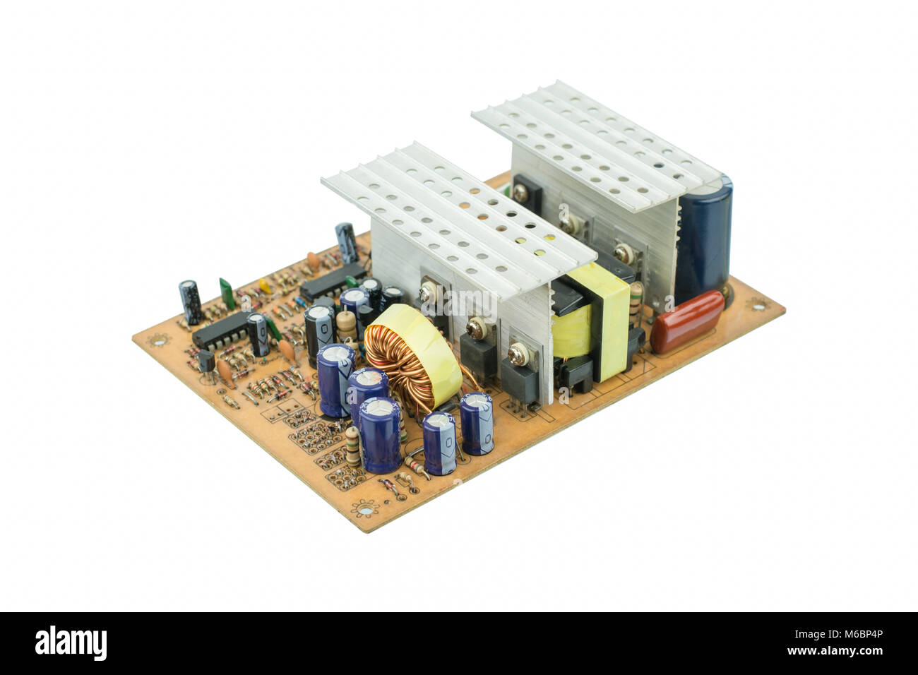 Elektronische Schaltungen Netzteil isoliert Stockfoto