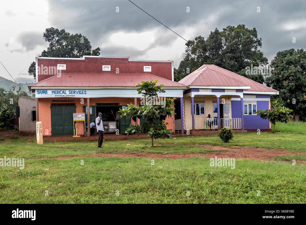 Klinik, Hoima Dorf auf dem Weg von murchisons Falls National Park zu Kimbale National Park south-west Uganda Afrika Stockfoto