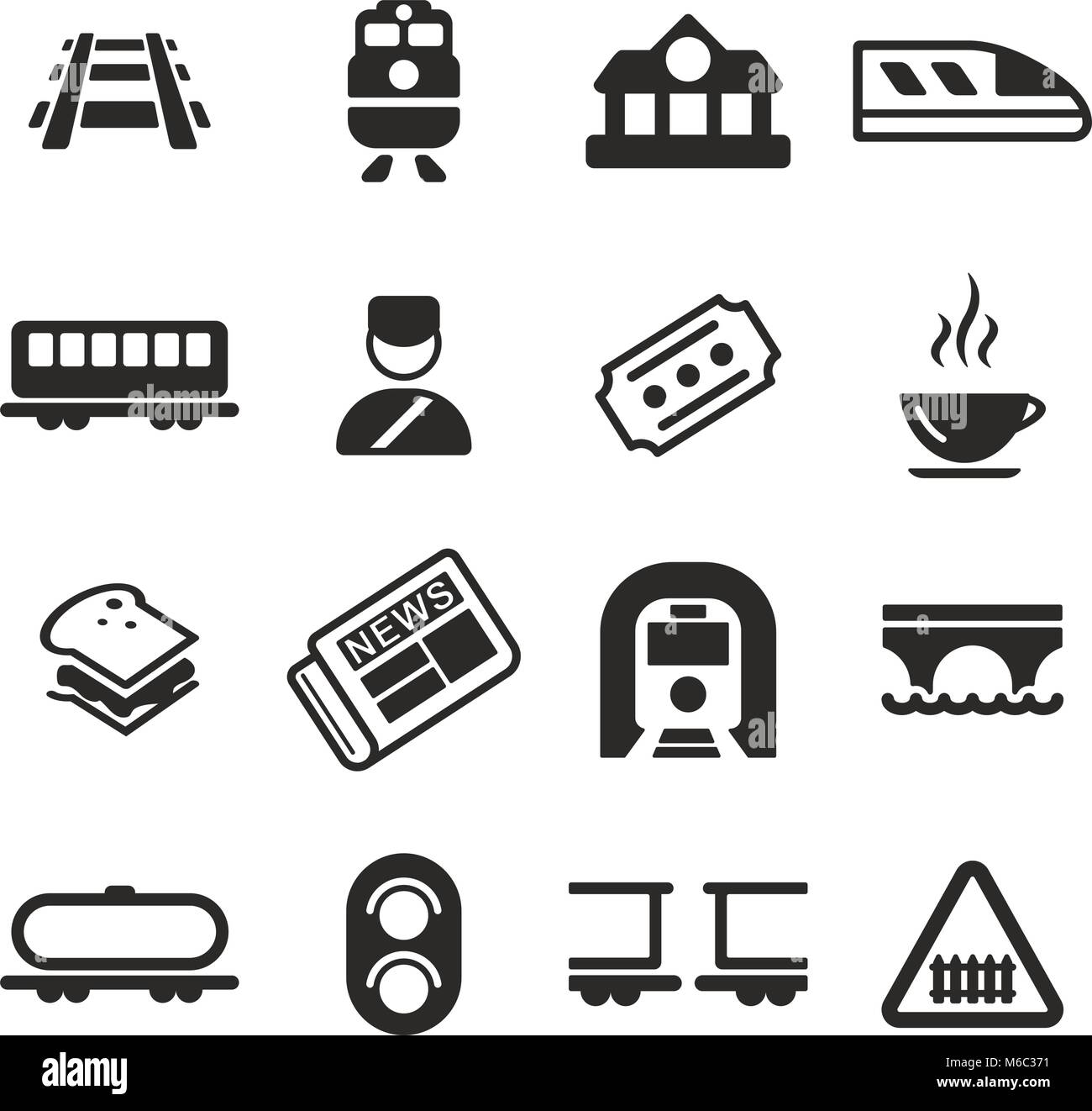 Eisenbahn Symbole Stock Vektor