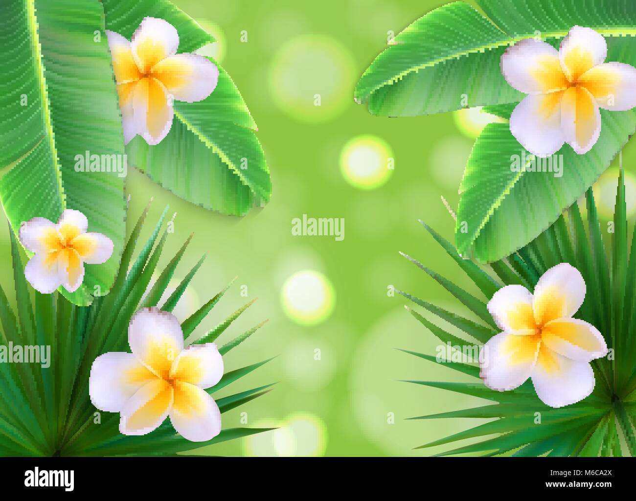 Hallo Sommer natürliche Floral Background Vektor Illustration Stock Vektor