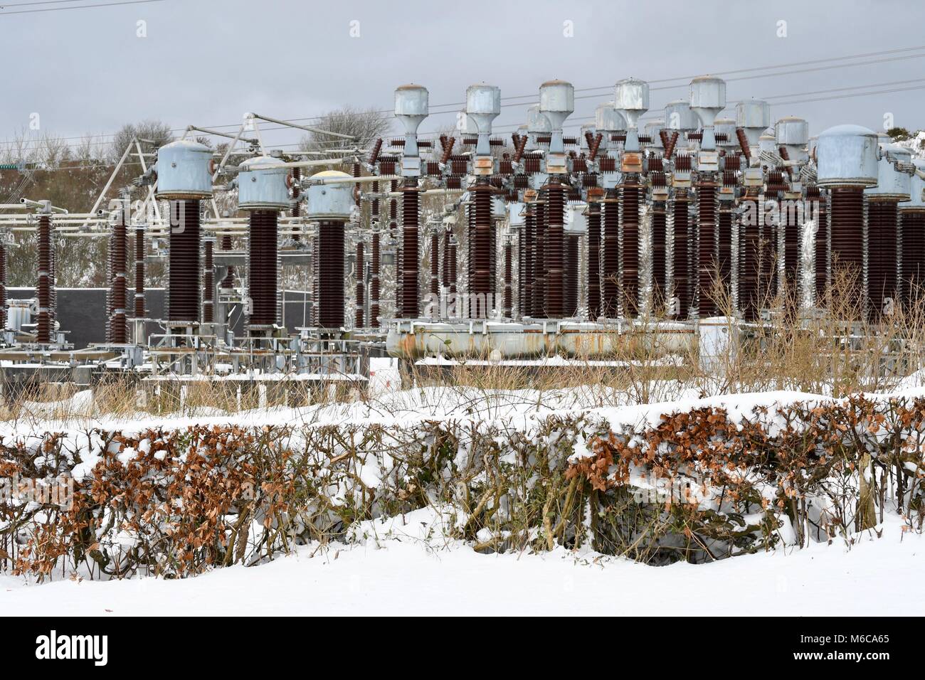 Teil des ehemaligen Inverkip Power Station Verteilen Stockfoto