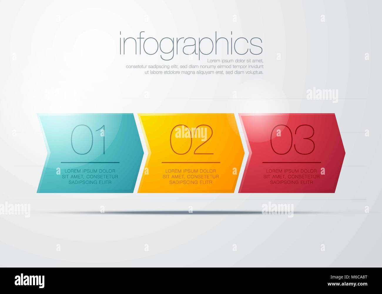 Vector Illustration modernen Infografik Diagramm mit Bars in verschiedenen Farben, Text und Symbole. Perfekt für Präsentation, Web und Diagramme Stock Vektor