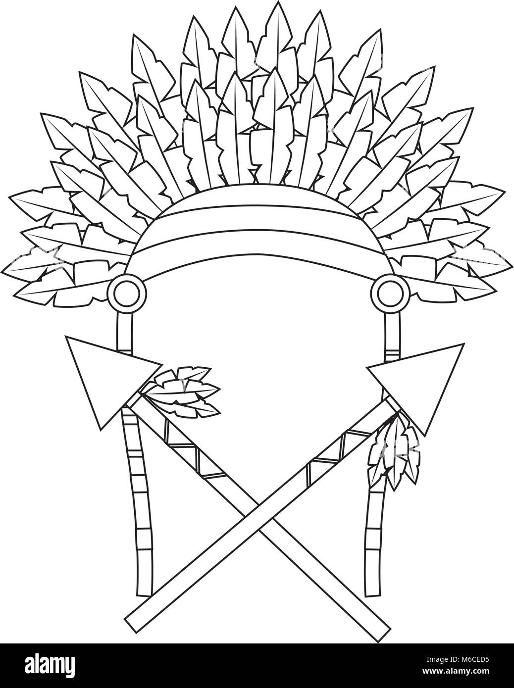 Native American icon image Stock Vektor