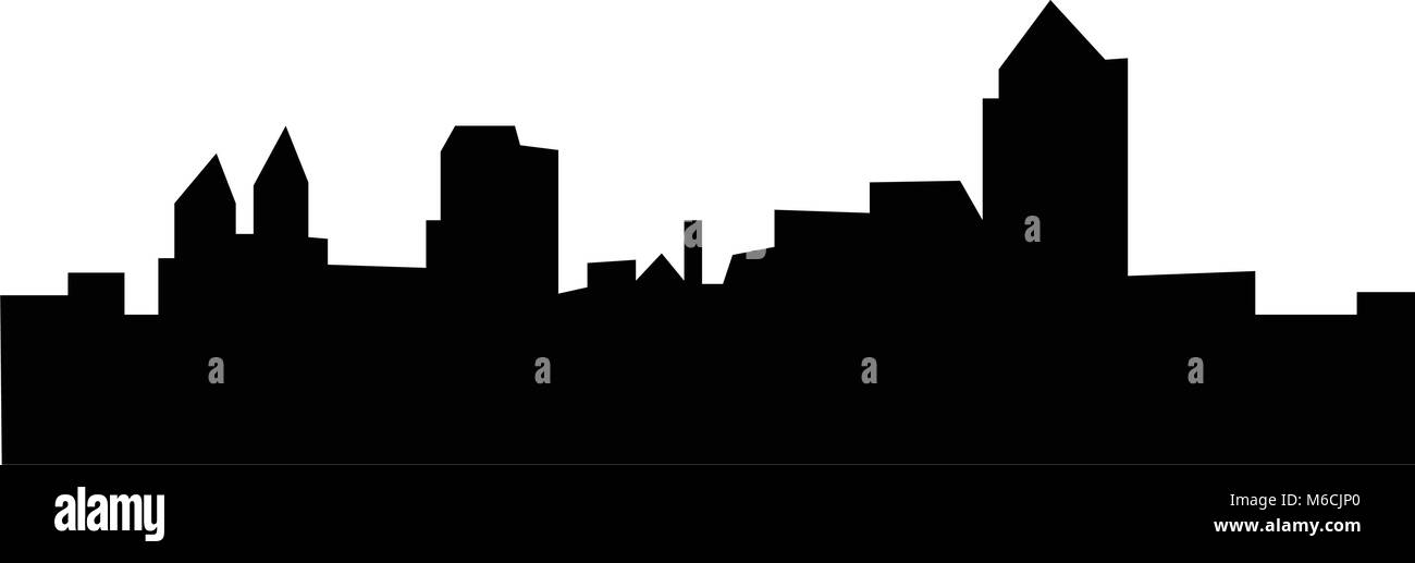 Cincinnati skyline Silhouette auf weißem Hintergrund Stock Vektor