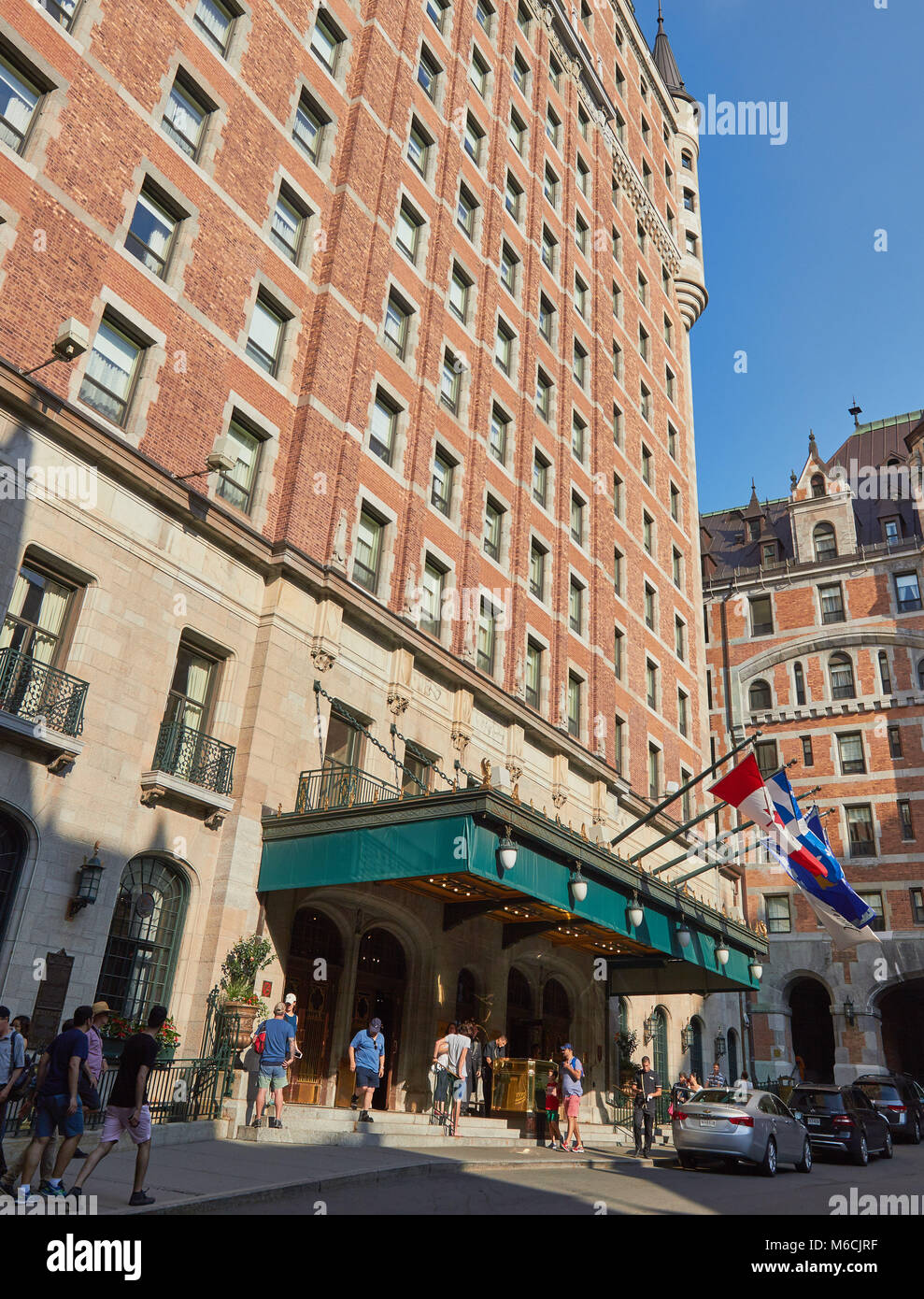 Chateau Frontenac, entworfen von dem amerikanischen Architekten Bruce Preis (1893), Quebec City, Quebec, Kanada. Arbeitet jetzt als Fairmont Le Chateau Frontenac Stockfoto