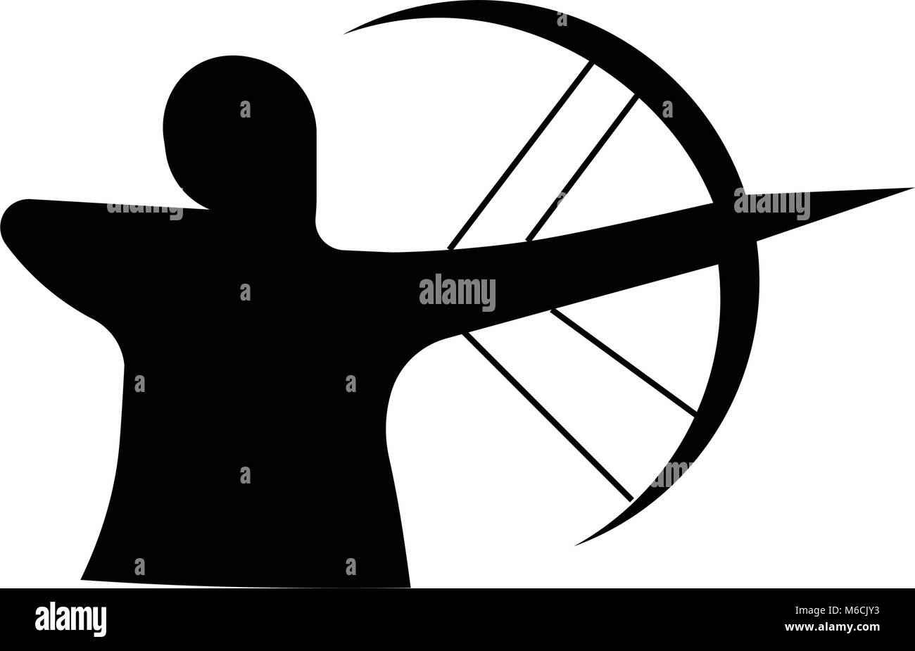 Compoundbogen Silhouette Auf Weissem Hintergrund Stock Vektorgrafik Alamy