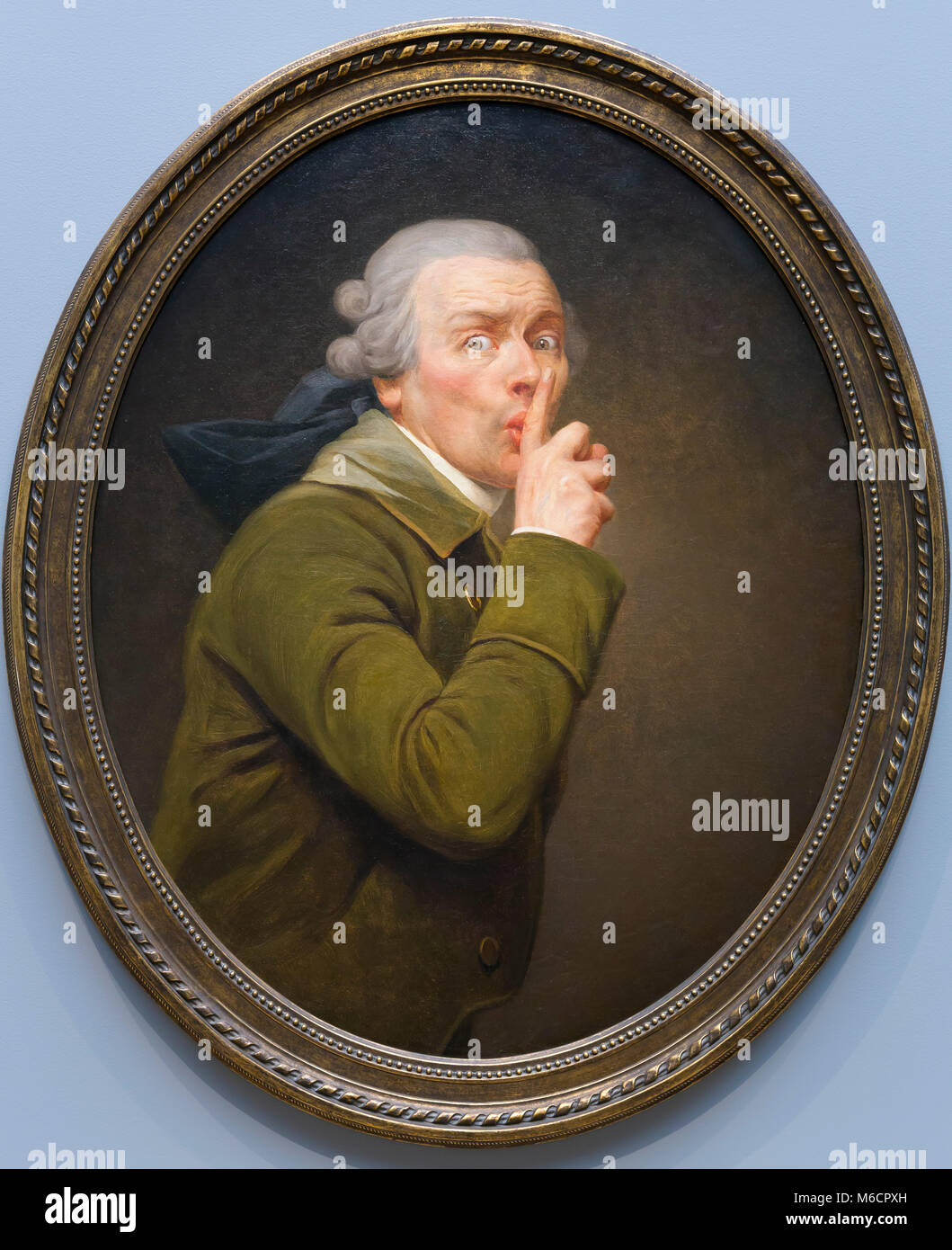 Le Diskret, Joseph Ducreux, circa 1791, Spencer Museum für Kunst an der Universität von Kansas, Lawrence, Kansas, USA, Nordamerika Stockfoto