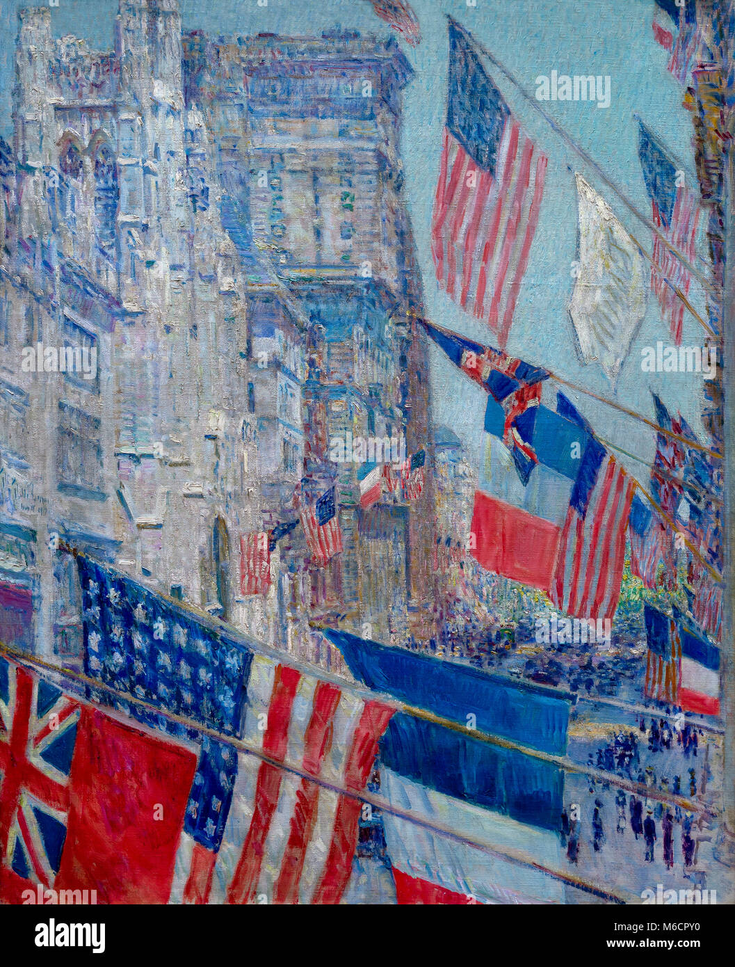 Verbündeten Tag, Mai 1917, Childe Hassam, 1917, Nationalgalerie, Washington DC, USA, Nordamerika Stockfoto