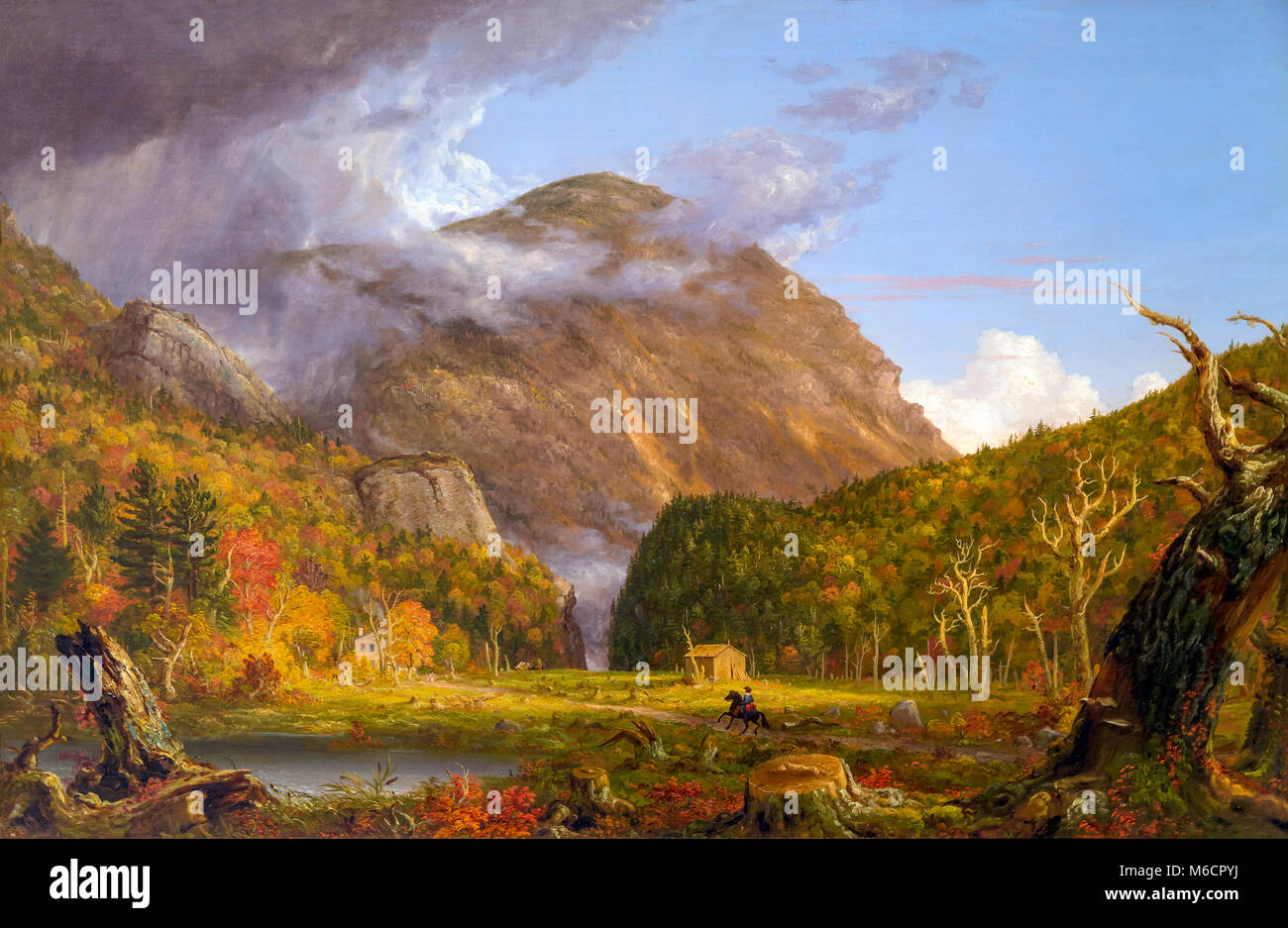 Die Kerbe der Weißen Berge, Crawford Notch, Thomas Cole, 1839, Nationalgalerie, Washington DC, USA, Nordamerika Stockfoto