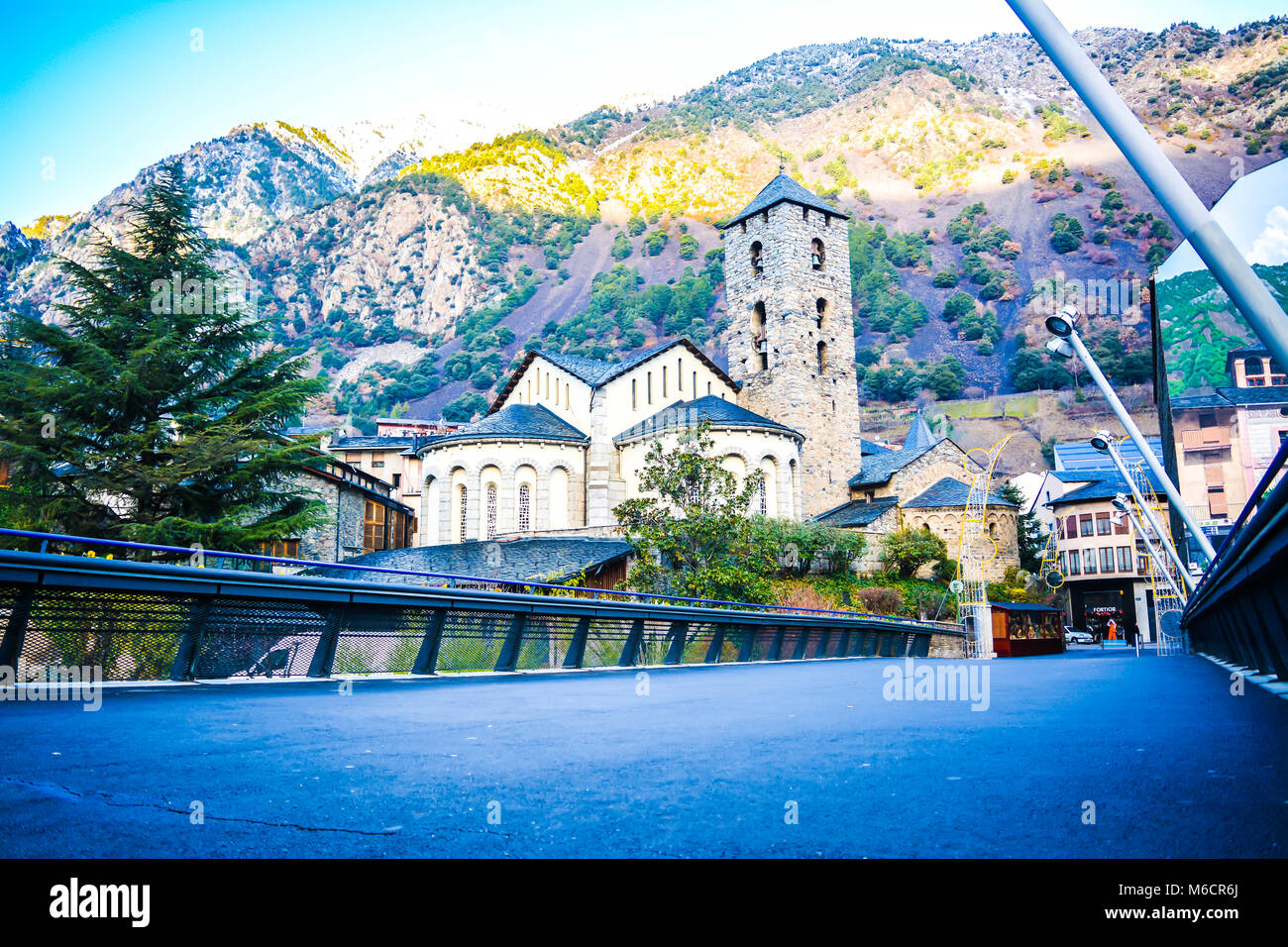 Kirche Sant Esteve in Andorra la Vella, Andorra Stockfoto