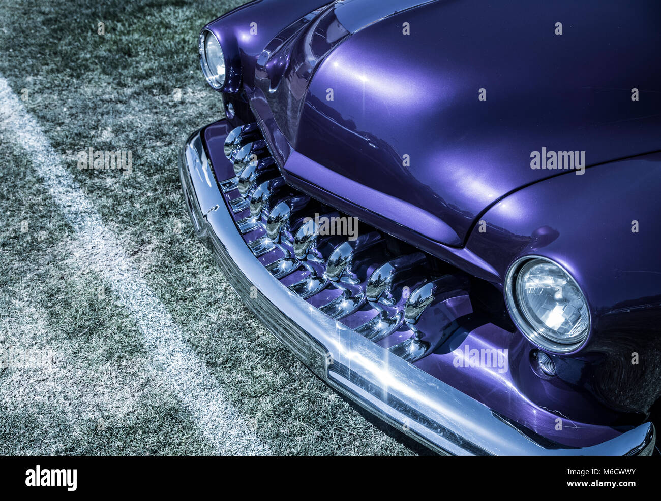 Purple Hot Rod Stockfoto