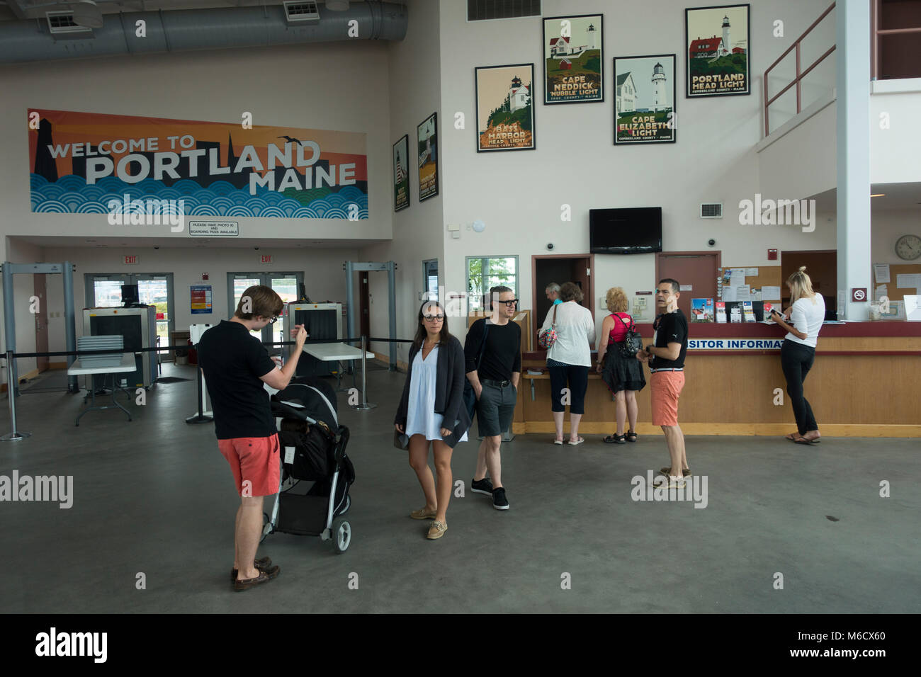 Besucher zentrum Portland Maine Stockfoto