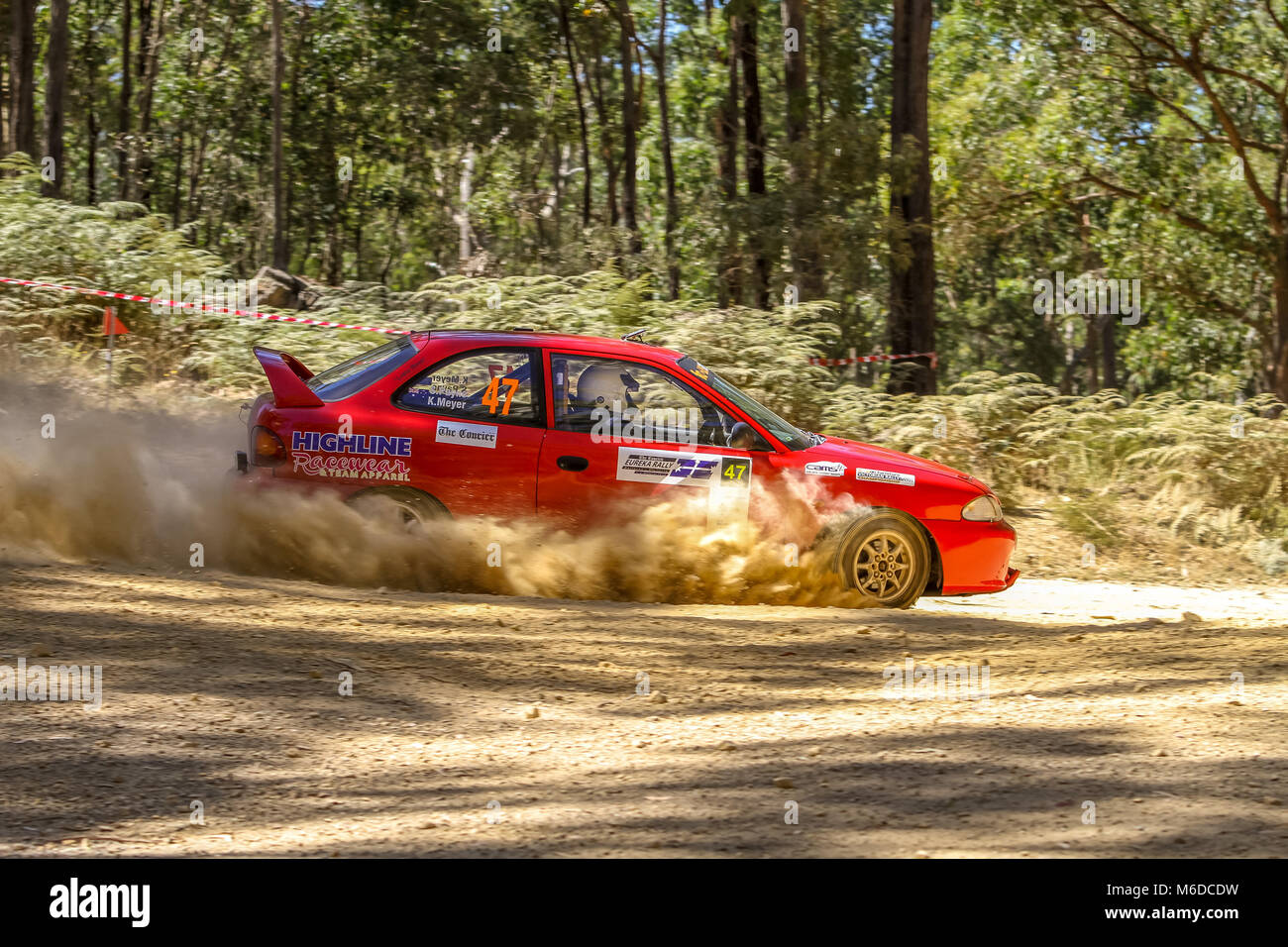 Ballarat, Victoria, Australien. 3. März, 2018. Eureka-Rallye - ringsum eine Nocken australische Meisterschaften von Wombat State Forrest in Ballarat Victoria Australischen - alle die Aktion vom ersten Tag an. Credit: Brett Keating/Alamy leben Nachrichten Stockfoto