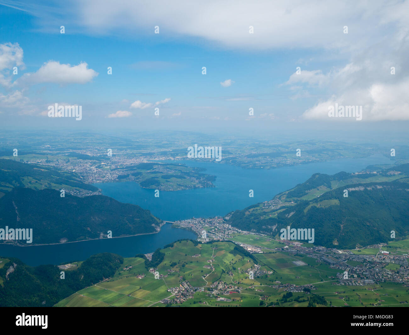 Schweizer Berge Landschaft mit See Luzern ab Stanserhorn gesehen Stockfoto