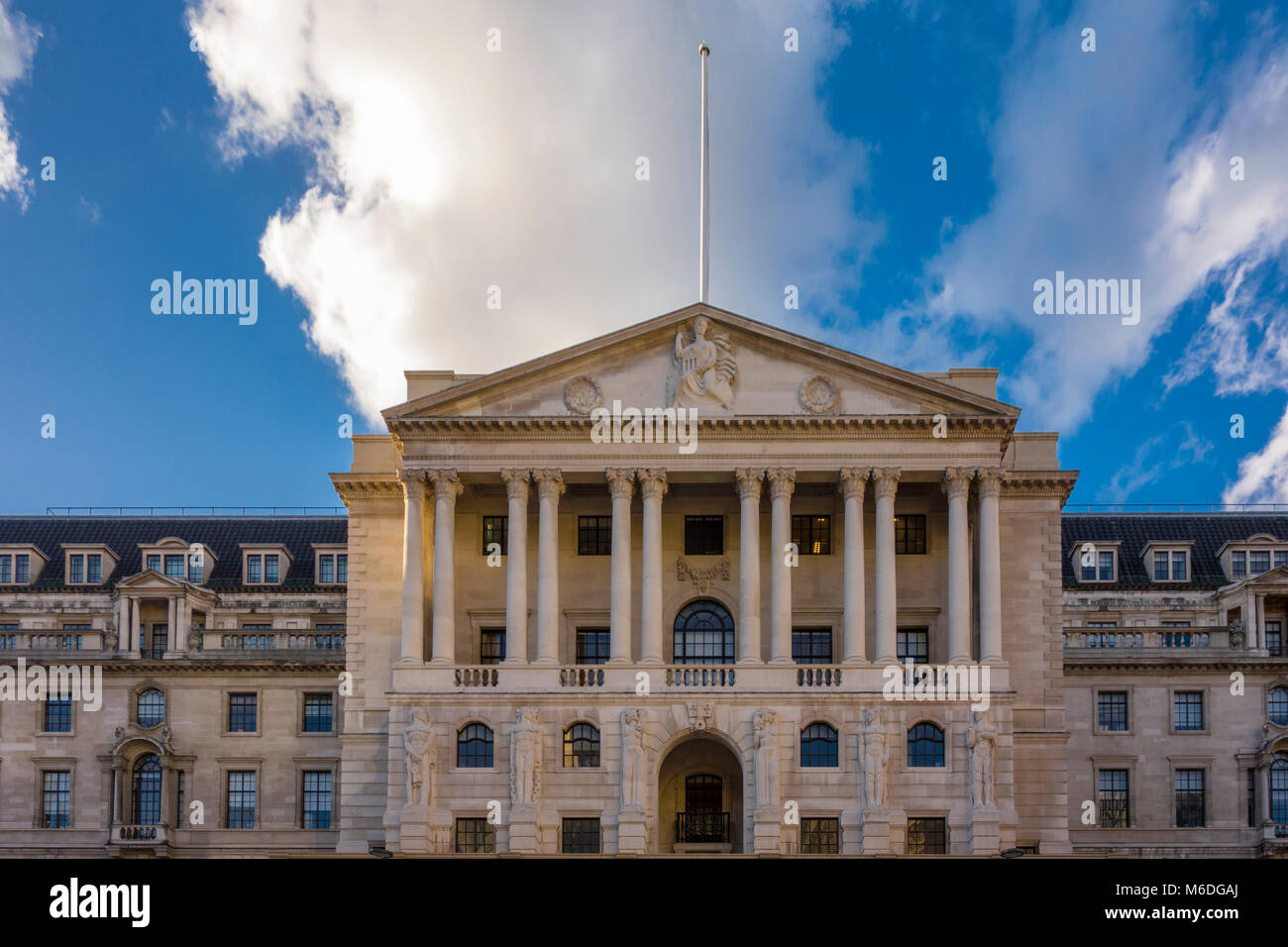 Bank von England Gebäude, Threadneedle Street, London, UK Stockfoto