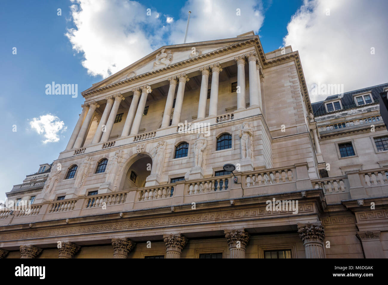 Bank von England Gebäude, Threadneedle Street, London, UK Stockfoto