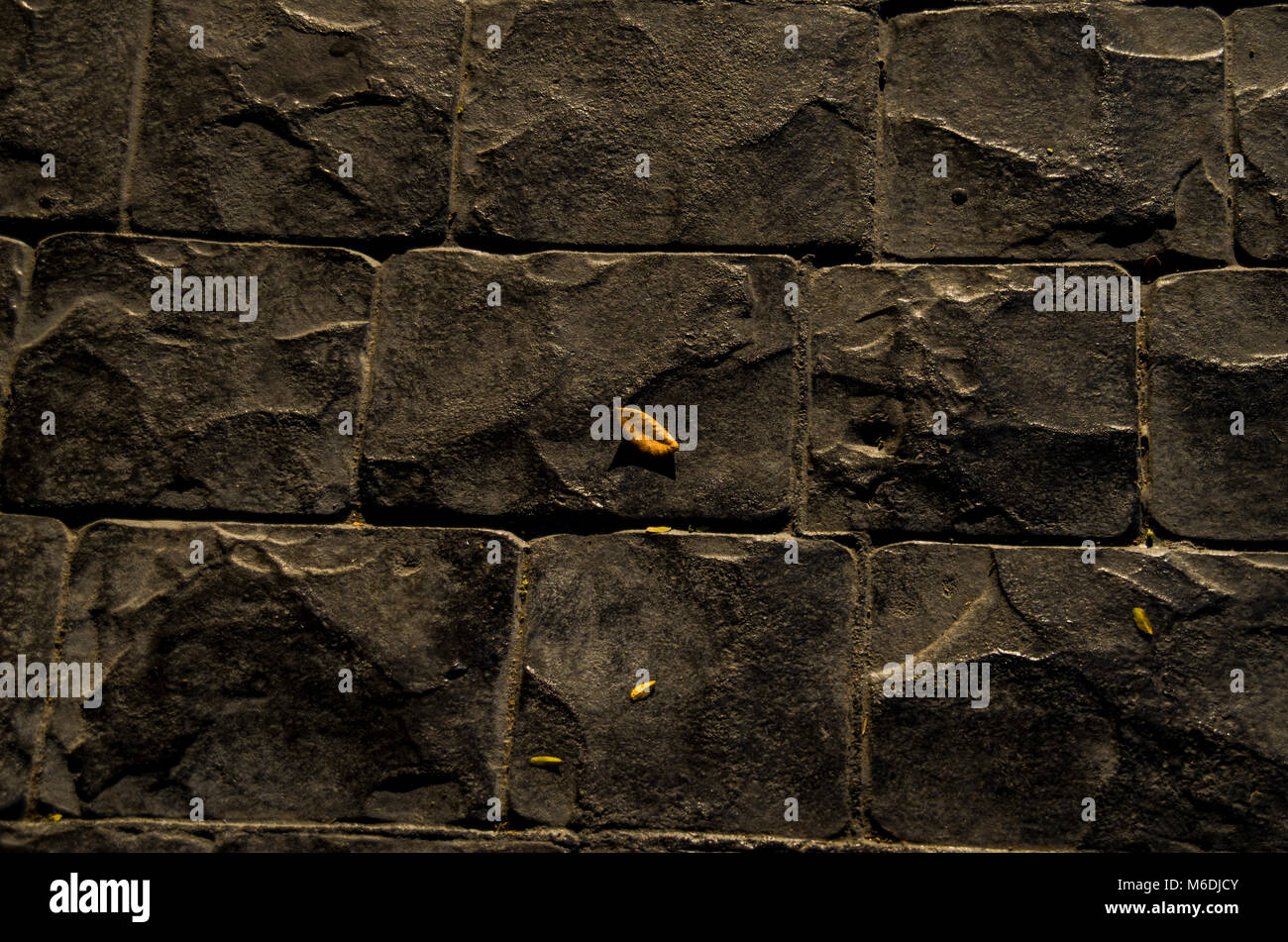 Schwarz Brick Textur für 3D- und Grafik Design Hintergrund. Stockfoto