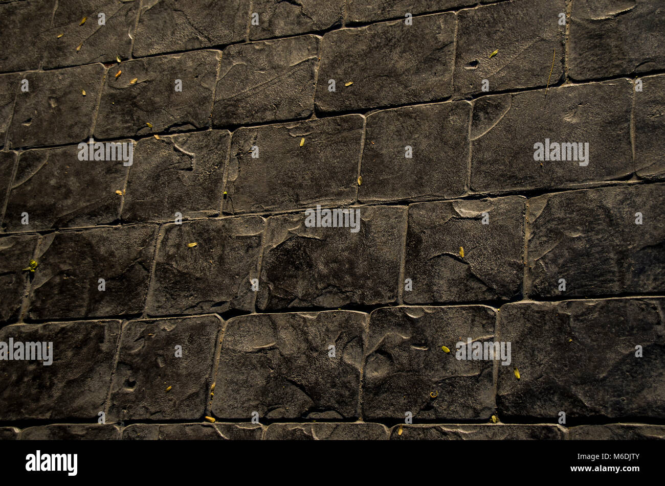 Schwarz Brick Textur für 3D- und Grafik Design Hintergrund. Stockfoto