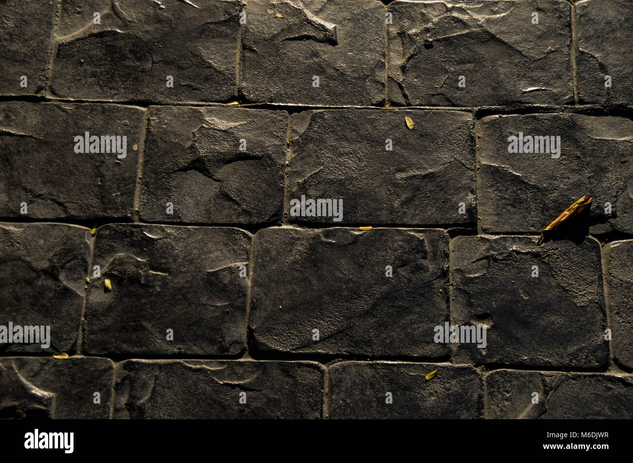 Schwarz Brick Textur für 3D- und Grafik Design Hintergrund. Stockfoto