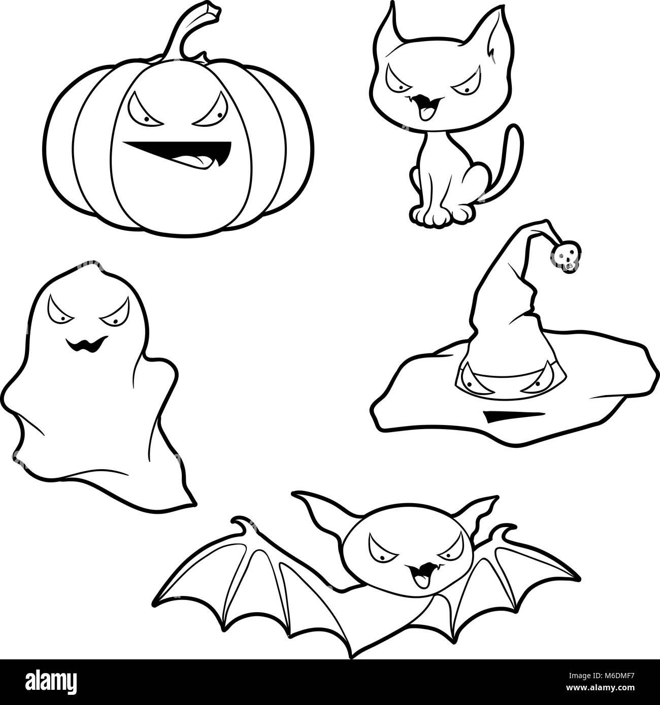 Vektor Sammlung von Halloween - ähnliche Objekte und Wesen Stock Vektor