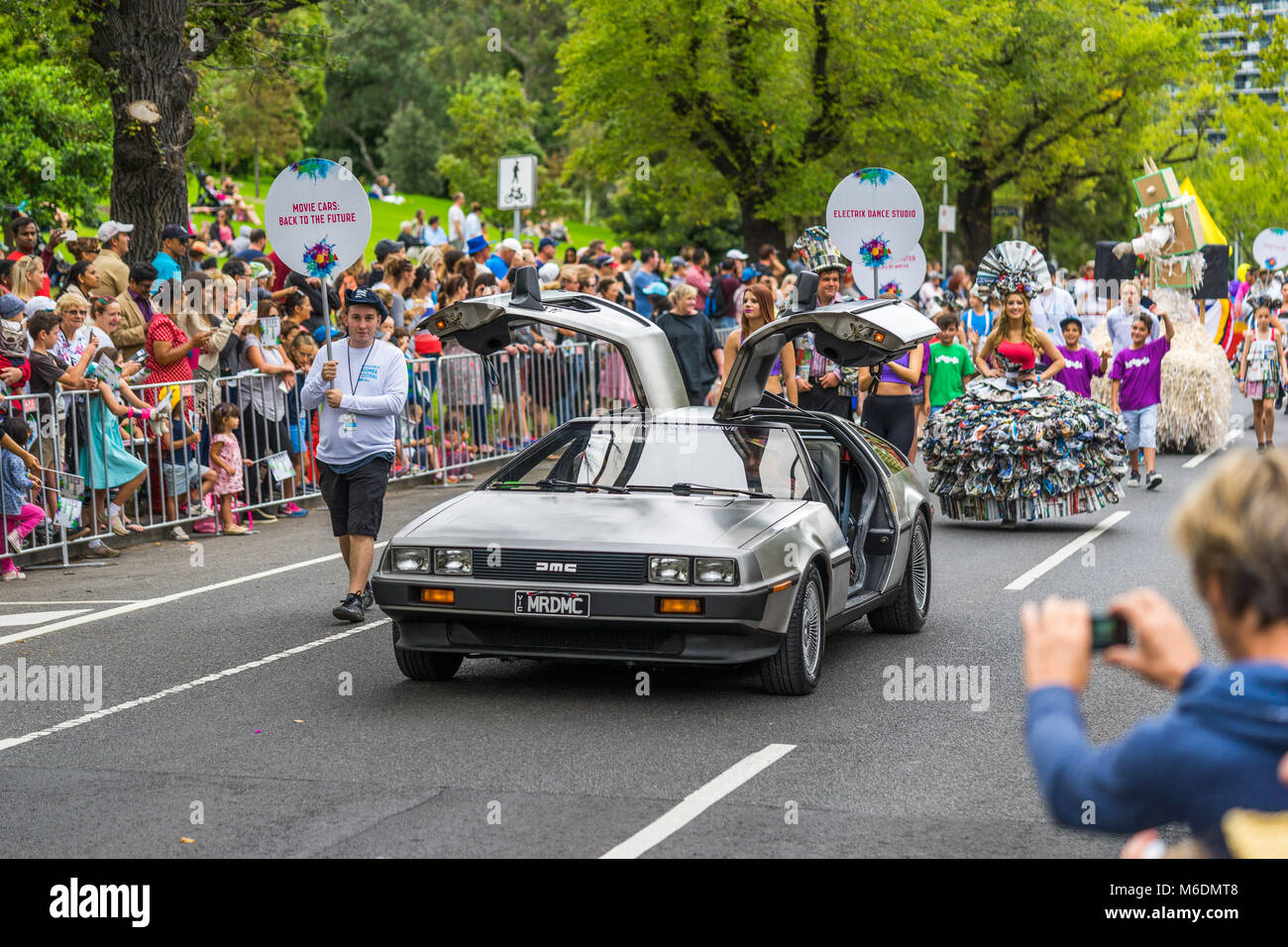 Melbourne, Australien - Der jährliche Moomba Parade am St Kilda Road Stockfoto