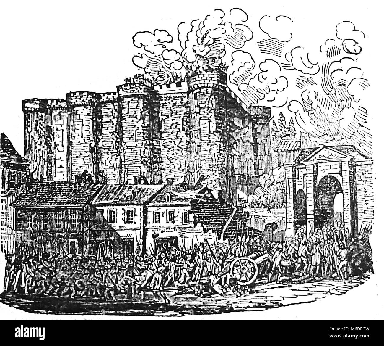 Sturm auf die Bastille, (prise de la Bastille) Paris, Frankreich, 14. Juli 1789 Stockfoto