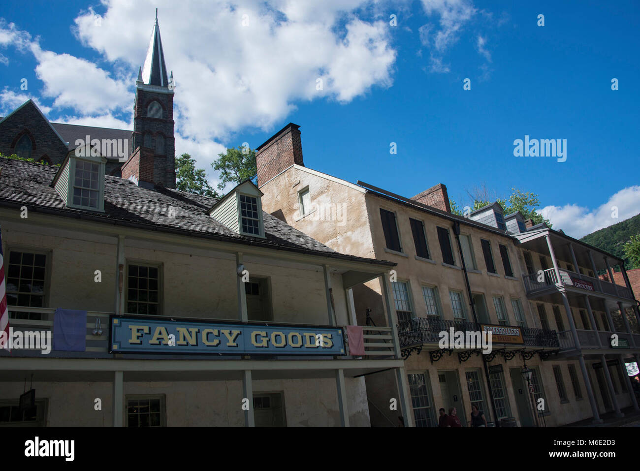 Gebäude entlang der Shenandoah Straße. Stockfoto