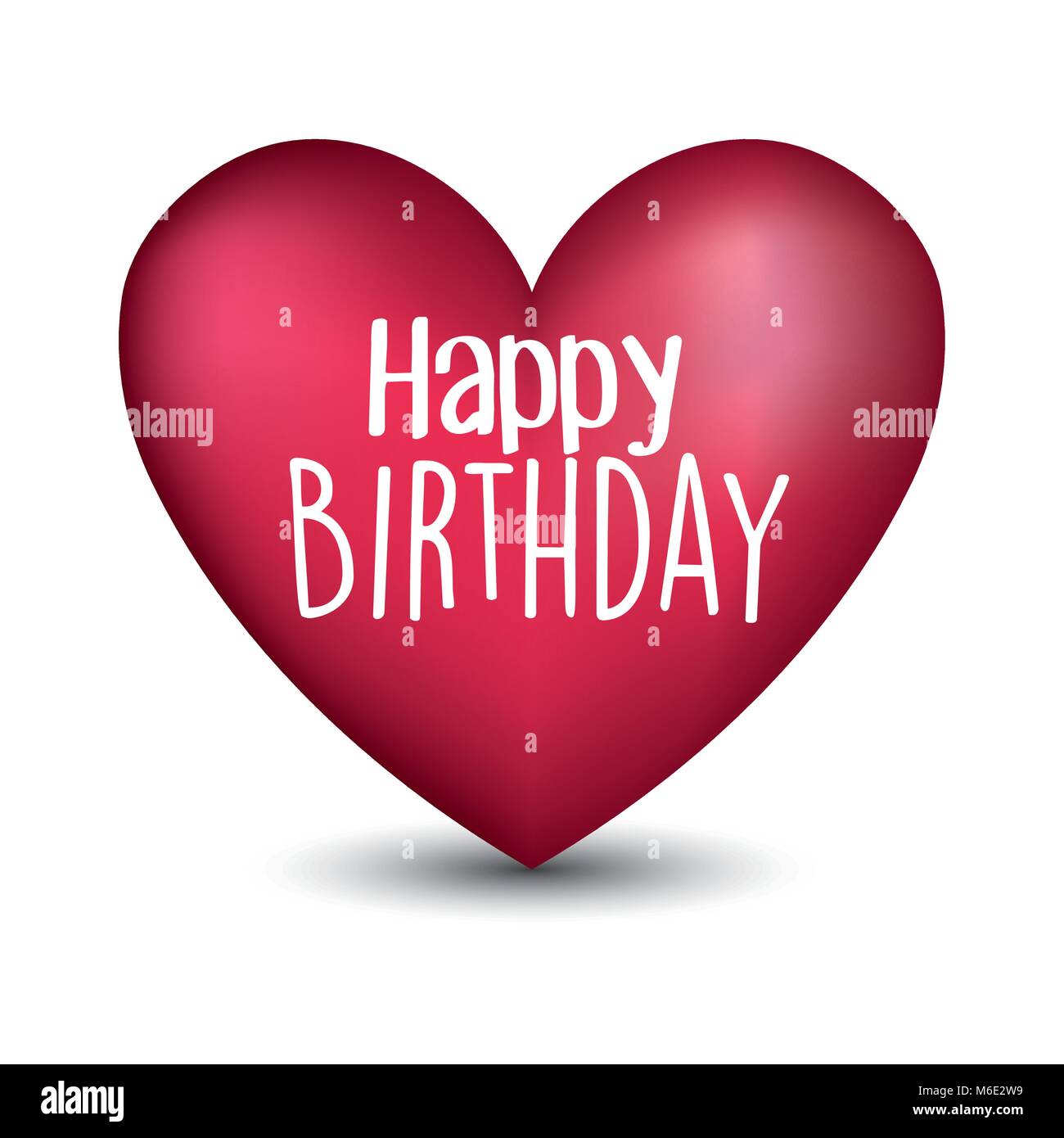Happy birthday Karte mit Herz Liebe Alamy