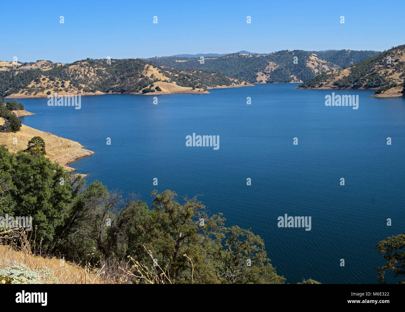 Neue Melones Reservoir, Kalifornien, USA Stockfoto