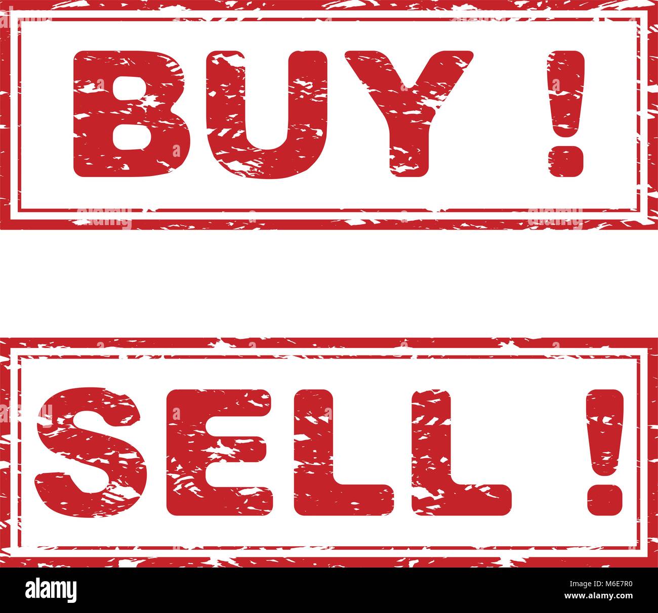 Kaufen und Verkaufen Stempel Textur. Vektor kaufen und verkaufen Dichtung rot, Abbildung des Konsumismus, Stimulation und Verbrauch Stock Vektor