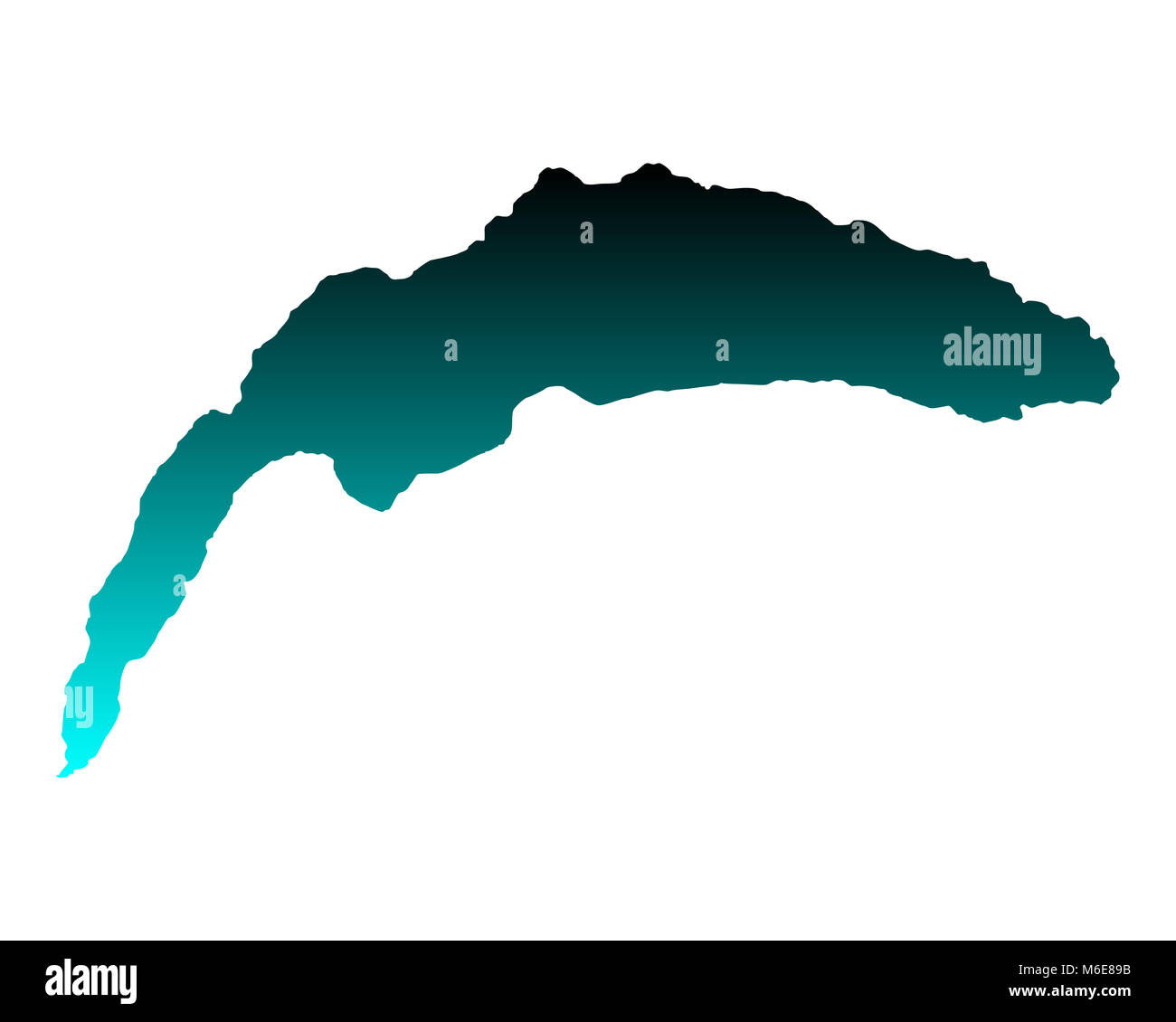 Karte des Genfer Sees Stockfoto