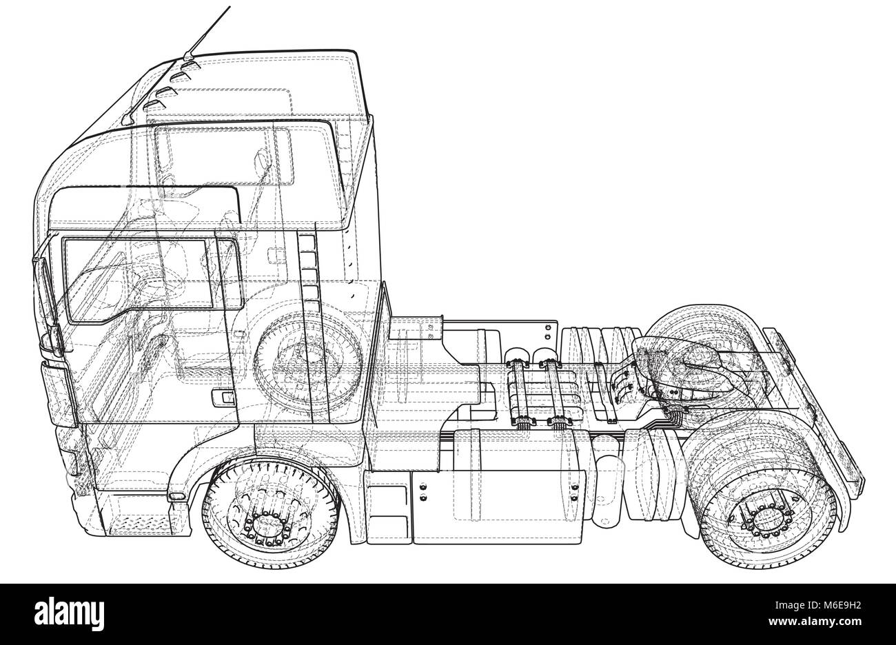 Kommerzielle Lieferung. Tracing Abbildung der 3d. EPS 10 Vektor Format auf weißem isoliert. Stock Vektor