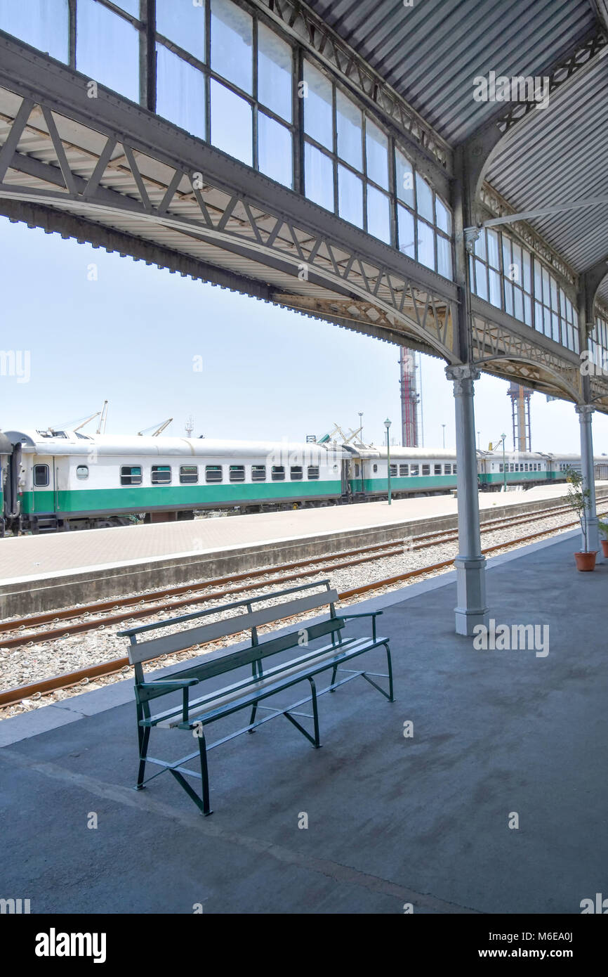 Der zentrale Bahnhof in Maputo, der Hauptstadt von Mosambik Stockfoto