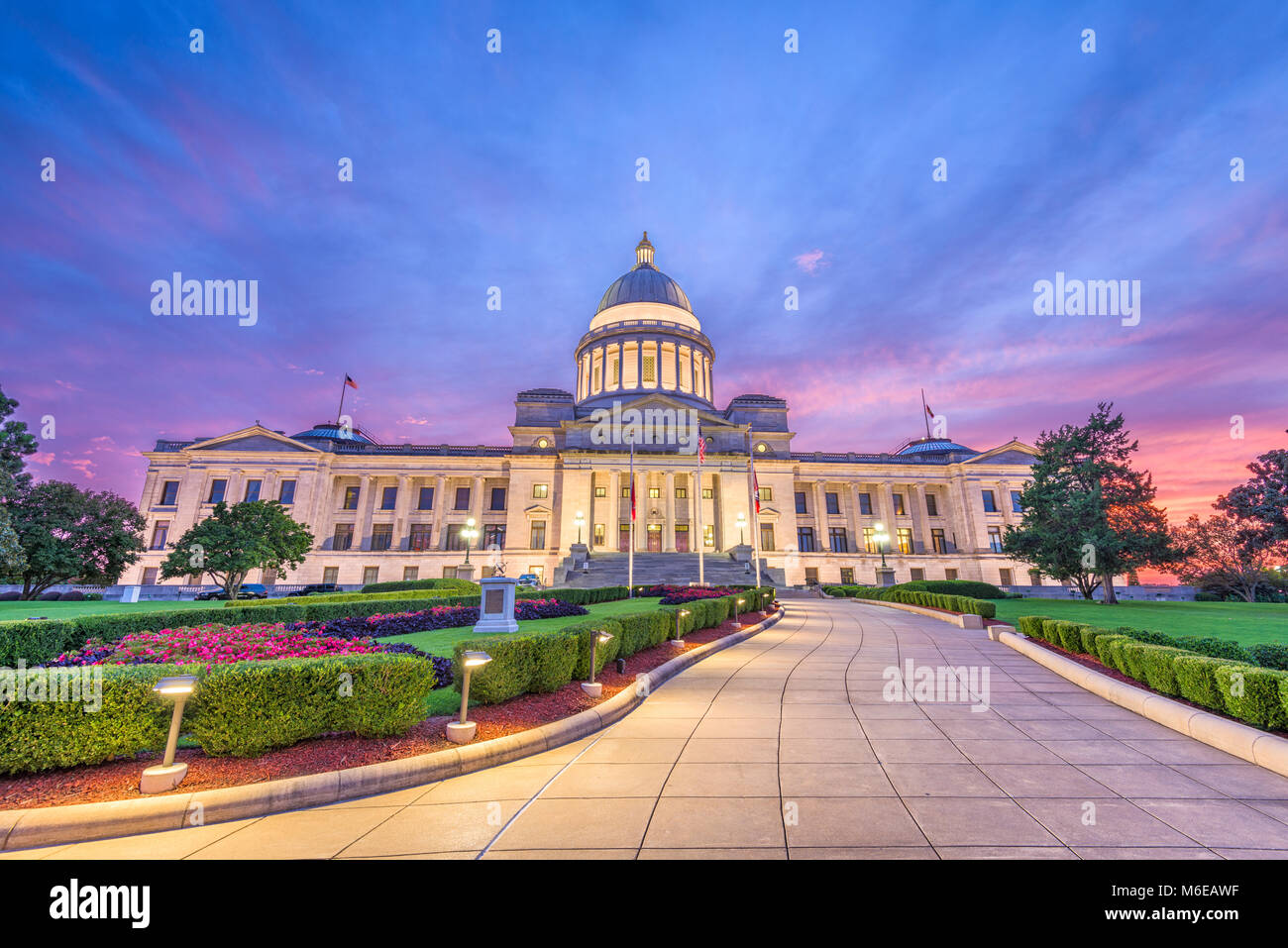 Little Rock, Arkansas, USA am State Capitol. Stockfoto
