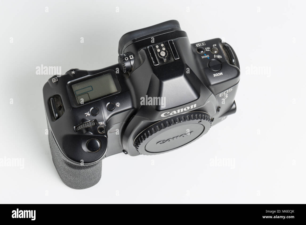 Canon EOS 3 semi-professionelle SLR Kamera mit eye-gesteuert. Eingeführt 1998. Stockfoto