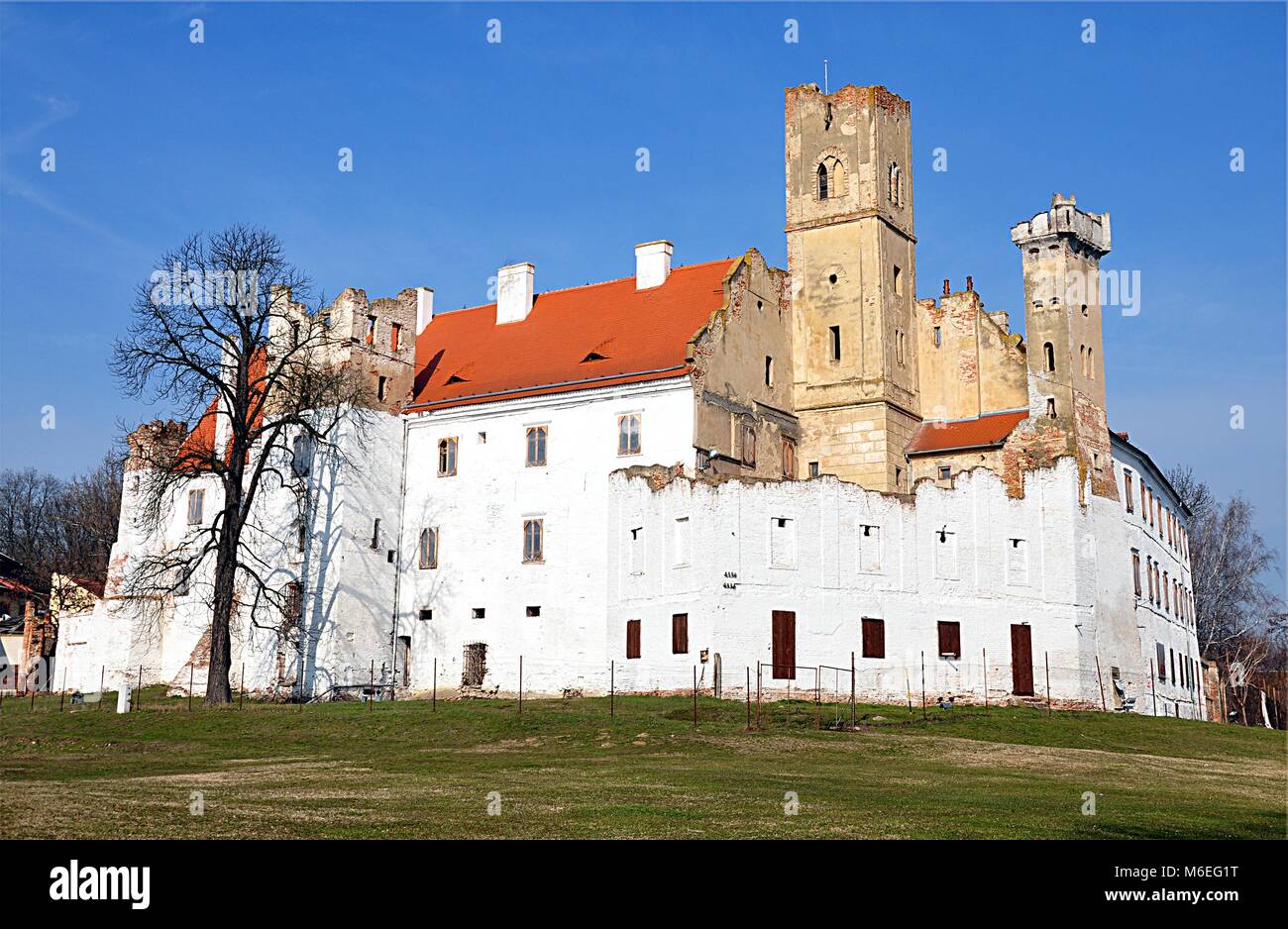 Schloss und Park, die Stadt Breclav, tschechische Republik, Europa Stockfoto