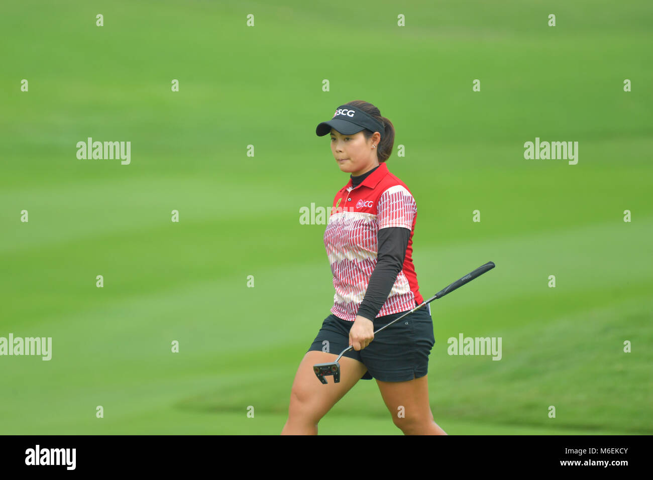 Moriya Jutanugarn von Thailand im Honda LPGA Thailand 2018 im Siam Country Club, Old Course am 24. Februar 2018 in Pattaya, Chonburi, Thailand. Stockfoto