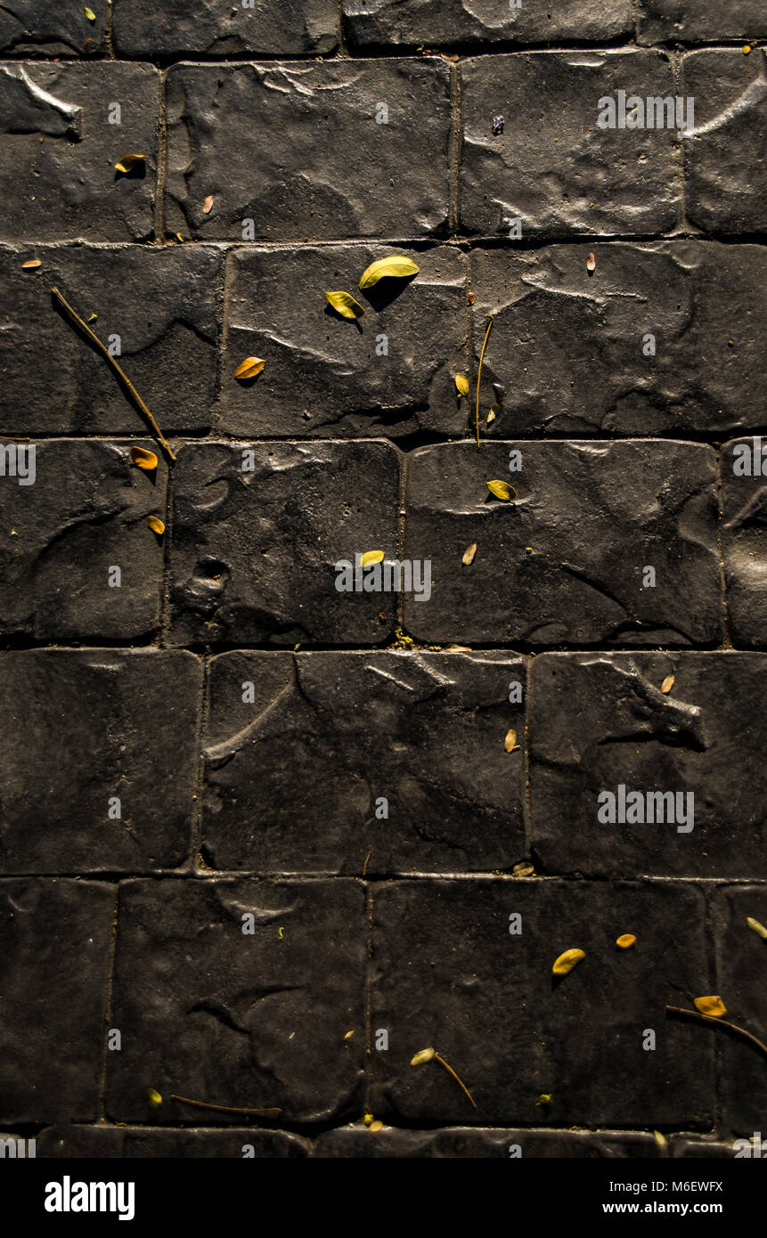 Schwarz Brick Textur für 3D- und Grafik Design Hintergrund. Stockfoto