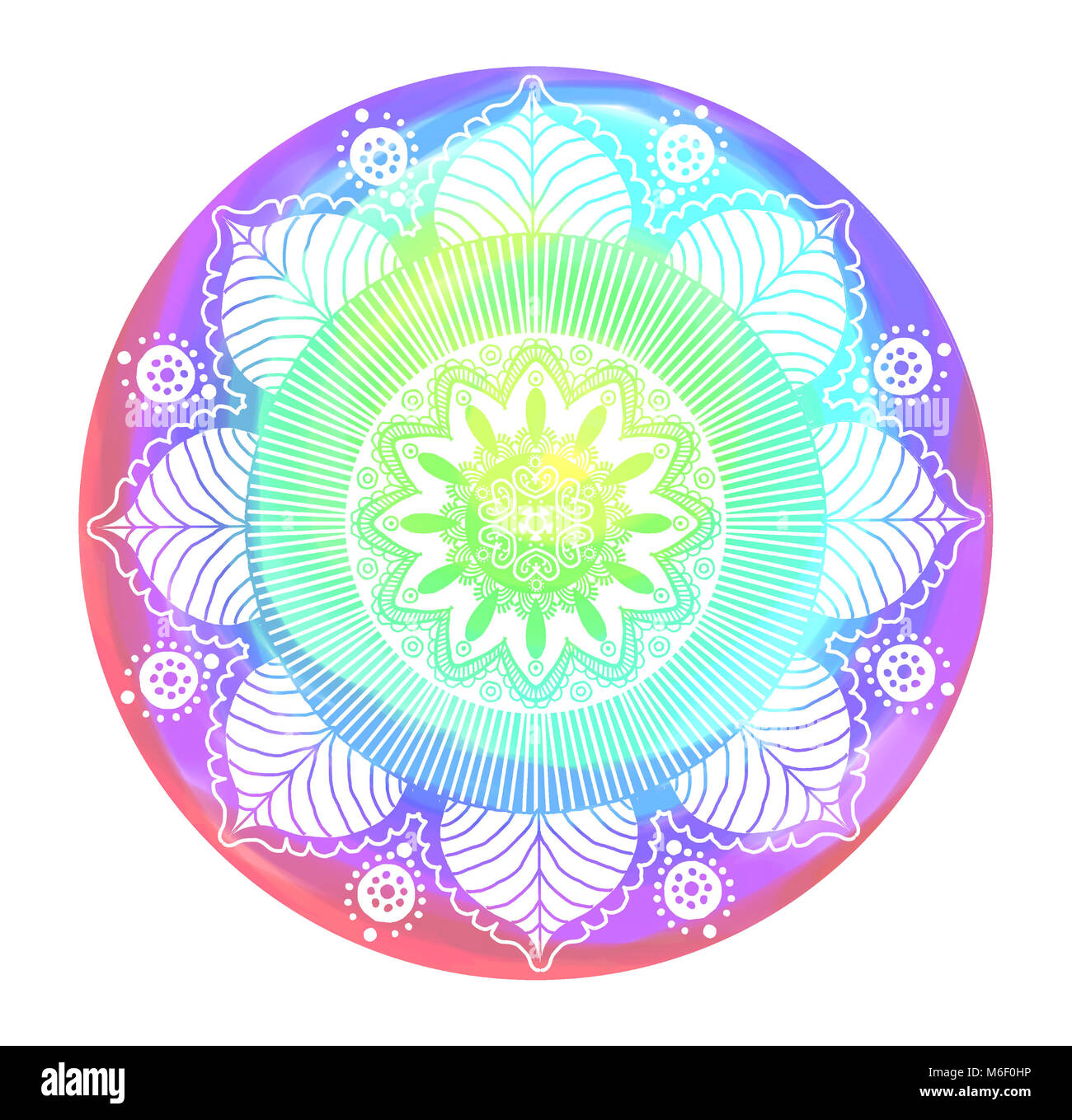 Regenbogen Mandala Stockfoto