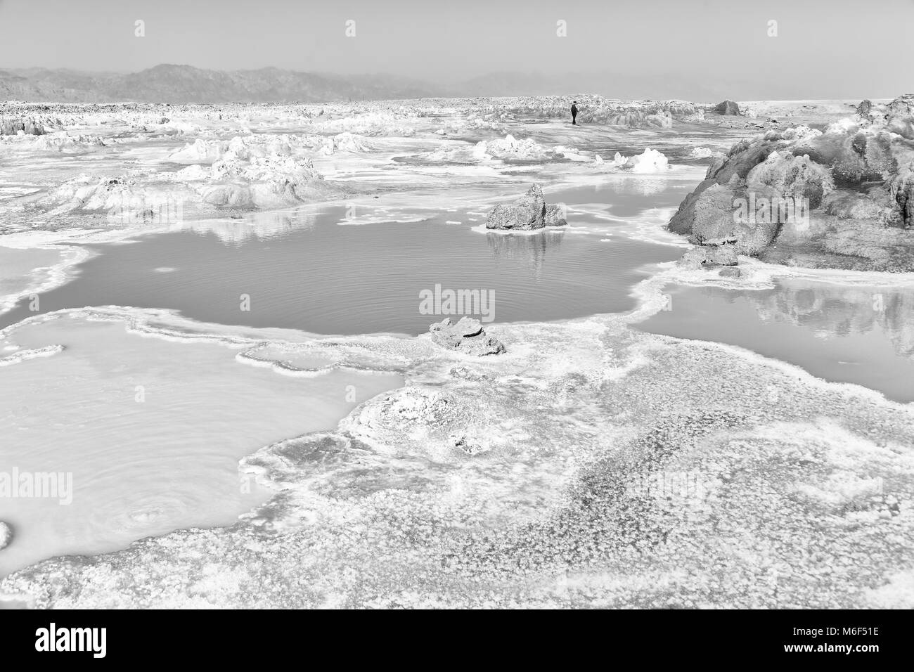 In der danakil Äthiopien Afrika die vulkanische Depression von dallol Stockfoto